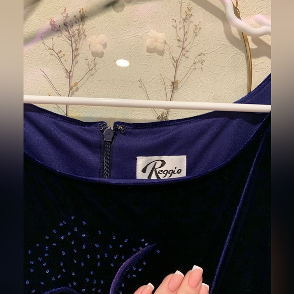 Reggio Vintage Evening Purple Dress (Size Medium 4-8) - Picture 4 of 7